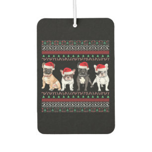Désodorisant Pour Voiture T-shirt essentiel de Noël laid pour bouledogue fra