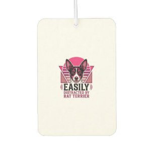 Désodorisant Pour Voiture T-shirt pour chien Rat Terrier Vintage facilement