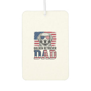 Désodorisant Pour Voiture T-shirt pour chien vintage patriotique Papa Golden