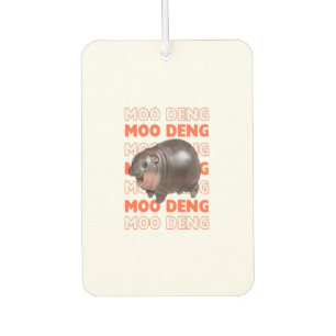 Désodorisant Pour Voiture T-Shirt rétro vintage Moo deng Baby Hippo Mood