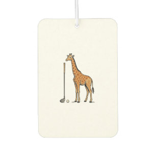 Désodorisant Pour Voiture T-Shirt Vintage Gravure Girafe Golf Vector Desi
