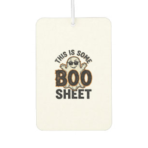 Désodorisant Pour Voiture T-shirt vintage Halloween drôle de fantôme Boo She