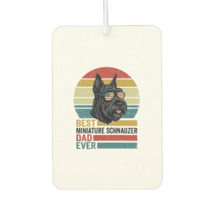 Désodorisant Pour Voiture T-shirt vintage patriotique papa Schnauzer miniatu