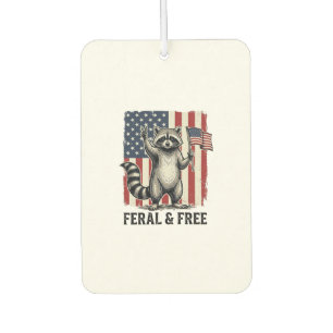 Désodorisant Pour Voiture T-shirt vintage Raton laveur patriotique sauvage e