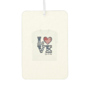 Désodorisant Pour Voiture T-shirt vintage vie amour grand-mère patriotique D