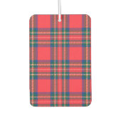 Désodorisant Pour Voiture Tartan Plaid Red Classic Festive Noël (Devant)