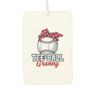 Désodorisant Pour Voiture Tee Ball Mamie Baseball Bow Vintage Shirt_1