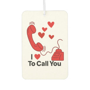 Désodorisant Pour Voiture Téléphone Red Love - Image d'appel rétro