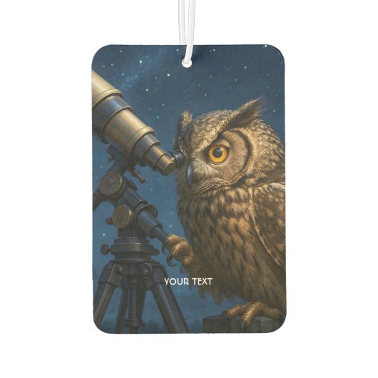 Désodorisant Pour Voiture Télescope Chouette Imaginaire Nuit (Dos)