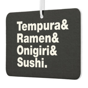 Désodorisant Pour Voiture Tempura & Ramen & Onigiri & Sushi.