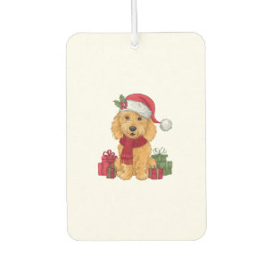 Désodorisant Pour Voiture Tenues de Noël pour chien Goldendoodle Chapeau de