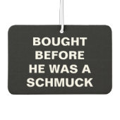 Désodorisant Pour Voiture Tesla - Achetée avant d'être un Schmuck - noir (Devant)