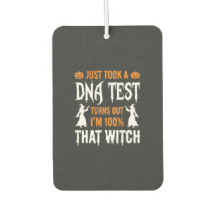 Désodorisant Pour Voiture Test ADN sorcière drôle Halloween Graphique
