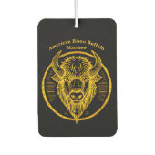 Désodorisant Pour Voiture Tête de bison gravée en conception circulaire (Devant)