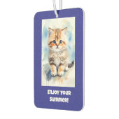 Désodorisant Pour Voiture Texte d'image de chat bleu (Gauche)
