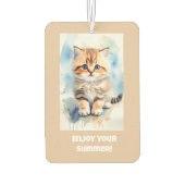 Désodorisant Pour Voiture Texte d'image de chat bleu (Dos)
