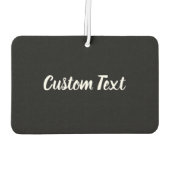 Désodorisant Pour Voiture Texte personnalisé en noir avec script blanc (Dos)