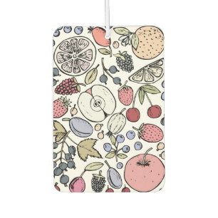 Désodorisant Pour Voiture Thème de fruits vintage, vintage