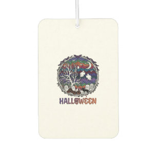 Désodorisant Pour Voiture Toiles d'araignée d'Halloween Arbres Fantômes Citr