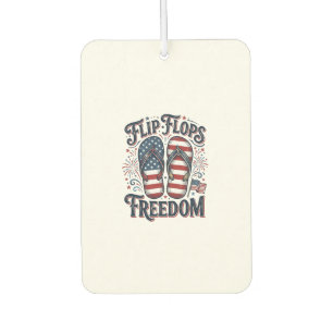 Désodorisant Pour Voiture Tongs Liberté Design de T-shirt d'été patriotique_