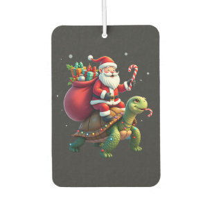 Désodorisant Pour Voiture Tortue drôle Noël Santa à cheval Tortue de mer Xma