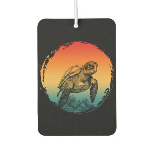 Désodorisant Pour Voiture tortue été océan coucher de soleil