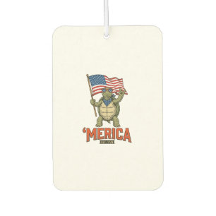 Désodorisant Pour Voiture Tortue Patriotique ‘Merica Vintage Vector