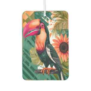 Désodorisant Pour Voiture Toucan de couleur dans la jungle
