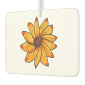 Désodorisant Pour Voiture Tournesol Jaune Marqueur main tiré (Gauche)