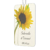 Désodorisant Pour Voiture Tournesol jaune sur mariage blanc Favoriser (Gauche)
