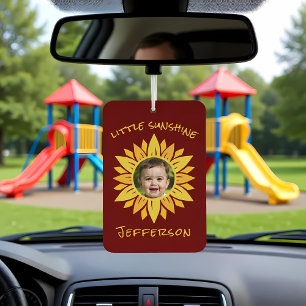 Désodorisant Pour Voiture Tournesol Photo Personnalisé