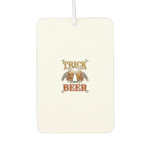 Désodorisant Pour Voiture Trick Or Beer Mug Halloween Citrouille Squelette M