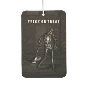 Désodorisant Pour Voiture Trick or Treat. Homme déguisé en squelette