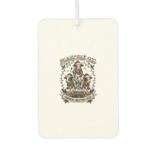 Désodorisant Pour Voiture Trio de vaches de Noël Chemise vintage de vacances