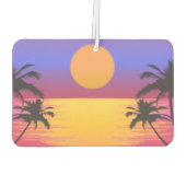 Désodorisant Pour Voiture Tropical Sunset Palm Trees Graphisme Personnalisé (Dos)