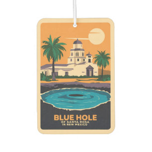 Désodorisant Pour Voiture Trou Bleu Nouveau-Mexique Voyage Art Vintage