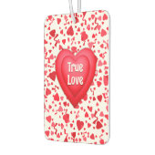 Désodorisant Pour Voiture True Love Red Confetti Coeurs Personnalisé (Gauche)