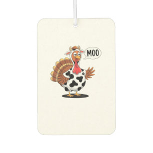 Désodorisant Pour Voiture Turquie Moo Thanksgiving Drôle Turquie vache Moo F