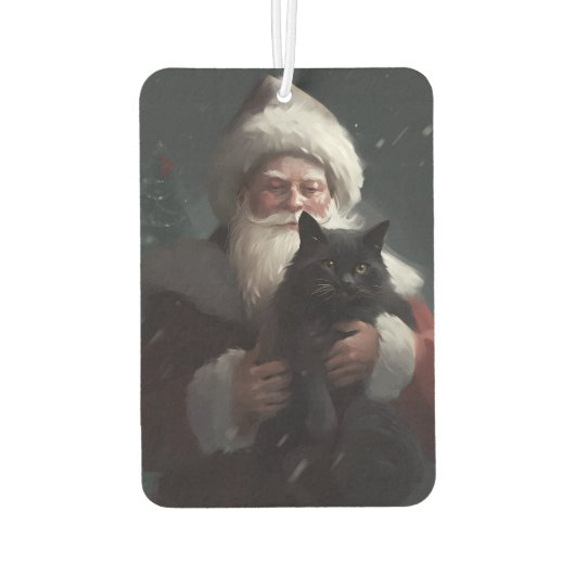 Désodorisant Pour Voiture Tuxedo Chat avec Noël Festif du Père Noël (Dos)