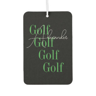 Désodorisant Pour Voiture Typographie de golf moderne personnalisée