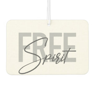 Désodorisant Pour Voiture Typographie moderne, simple, cool de Free Spirit