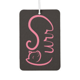 Désodorisant Pour Voiture Typographie Ronron Rose