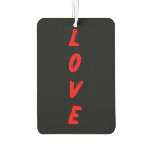 Désodorisant Pour Voiture Typographie verticale LOVE