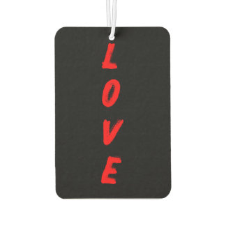 Désodorisant Pour Voiture Typographie verticale LOVE