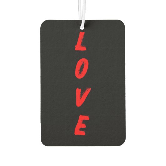 Désodorisant Pour Voiture Typographie verticale LOVE (Dos)