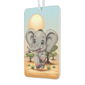 Désodorisant Pour Voiture Un bébé éléphant qui sonne heureux dans la savane (Gauche)