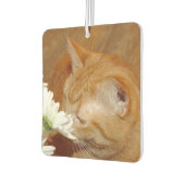Désodorisant Pour Voiture Un chat tabby orange sent les fleurs (Gauche)