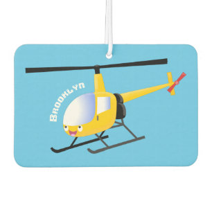 Désodorisant Pour Voiture Un joli hélicoptère de dessin animé jaune