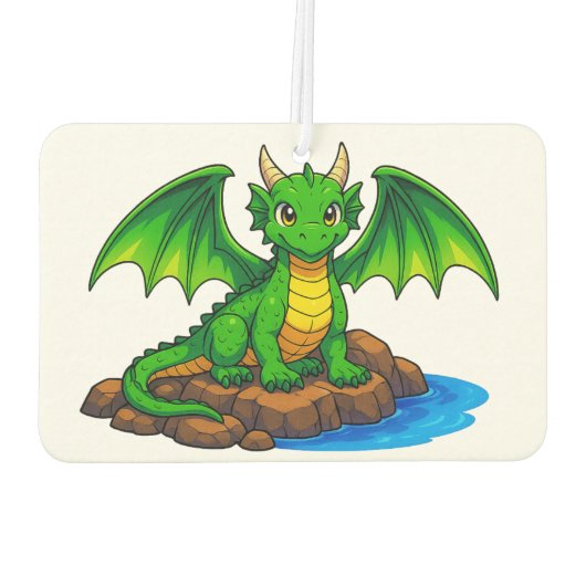 Désodorisant Pour Voiture Un petit dragon vert (Dos)