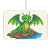Désodorisant Pour Voiture Un petit dragon vert (Devant)